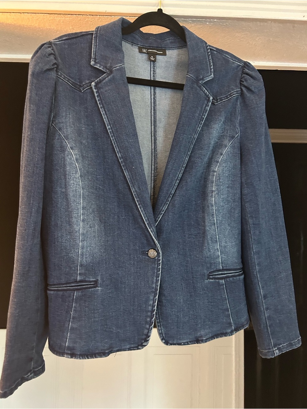 INC International Concepts Indigo Denim Blazer Jacket